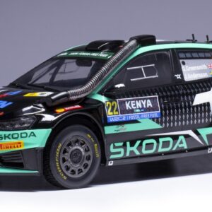 Modellino auto scala 1:18 SKODA FABIA SAFARI RALLY KENYA 2024 modellismo statico