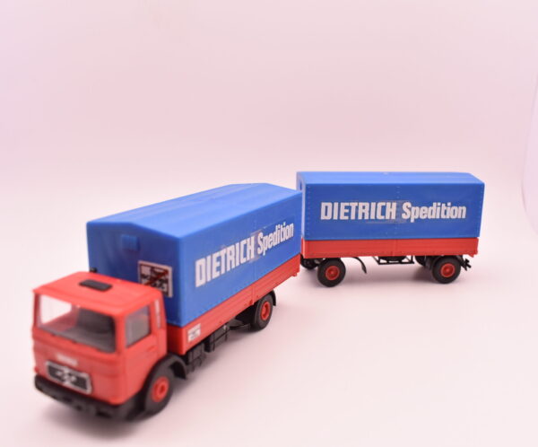modellino camion scala 1:87 Kibri H0. 10262 MAN treno rimorchio telone Dietrich spedizione modellismo da collezione - Image 3