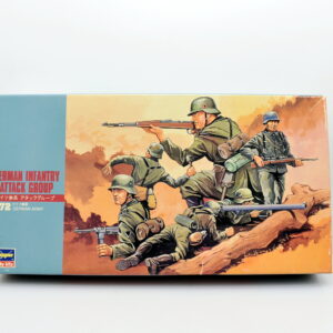 Modellino kit di montaggio soldati figure militari hasegawa German infantry attack group scala 1:72