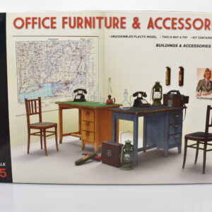 Modellino kit di montaggio diorami OFFICE FURNITURE scala 1:35 modellismo