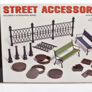 Modellino kit di montaggio diorami STREET ACCESSORIES scala 1:35 modellismo