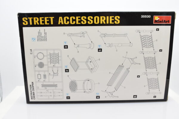 Modellino kit di montaggio diorami STREET ACCESSORIES scala 1:35 modellismo - Image 2