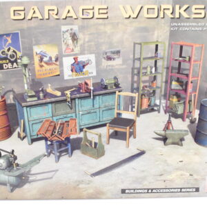 Modellino kit di montaggio diorami GARAGE WORKSHOP scala 1:35 modellismo