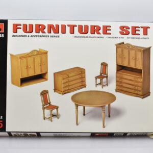 Modellino kit di montaggio diorami FURNITURE SET scala 1:35 modellismo