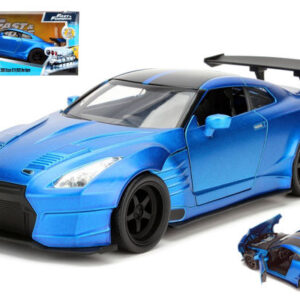 Modellino auto film movie BRIAN'S NISSAN GTR R35 FAST & FURIOUS BLUE 1:24