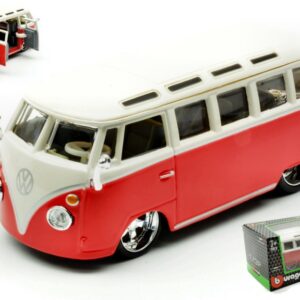 Modellino auto scala 1:32 Burago VW VAN SAMBA diecast modellismo statico