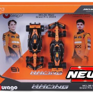 Modellino auto formula 1 F1 scala 1:43 Burago MC LAREN MCL38 SET NORRIS PIASTRI 2024 modellismo collezione