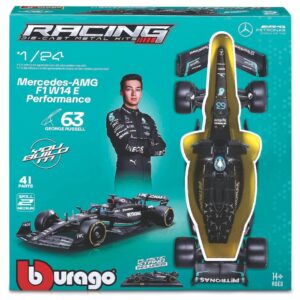 Modellino auto kit di montaggio model kit Burago MERCEDES F1 W14 RUSSELL 2023 1:24