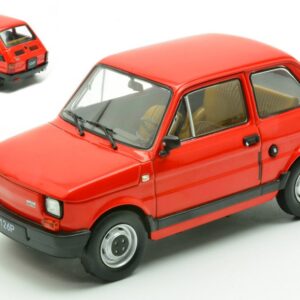 Modellino auto scala 1:24 FIAT 126 1985 RED diecast modellismo statico
