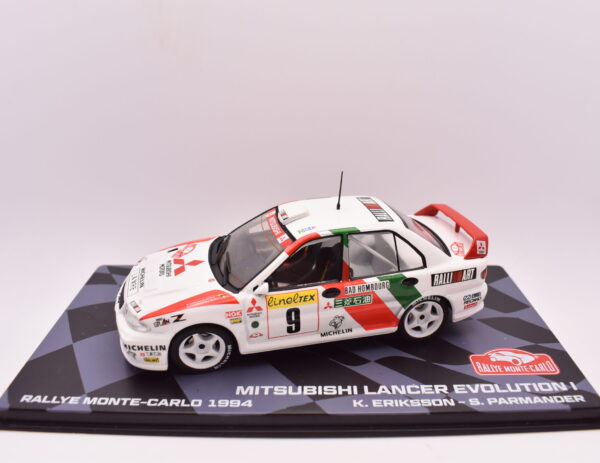 Modellino auto rally scala 1:43 Mitsubishi lancer evolution I modellismo statico
