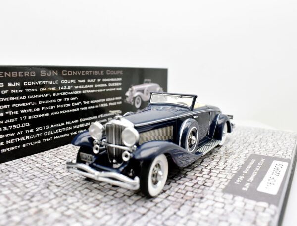Modellino auto scala 1:43 Duesenberg SJN convertible coupe diecast modellismo statico minichamps