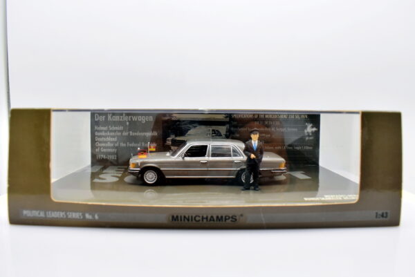 Modellino auto scala 1:43 Mercedes-benz 350 SEL Political leaders series no 6 diecast modellismo statico minichamps - Image 2