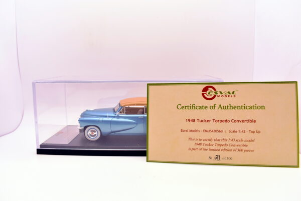 Modellino auto 1:43 tucker torpedo convertible collezione modellismo statico esval models - Image 6