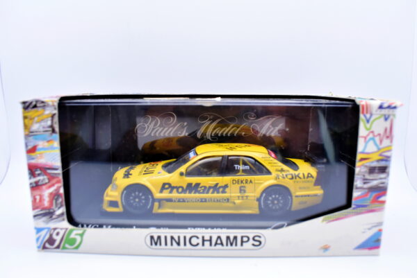Modellino auto racing scala 1:43 Mercede AMG C Klasse DTM 95 diecast modellismo collezione minichamps - Image 2