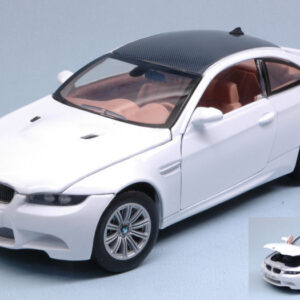 Modellino auto scala 1:24 BMW M3 COUPE 2007 WHITE diecast modellismo statico