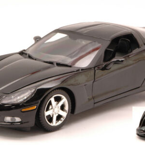 Modellino auto scala 1:24 CORVETTE C6 2005 BLACK diecast modellismo statico