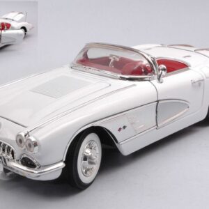 Modellino auto scala 1:18 CHEVROLET CORVETTE WHITE diecast modellismo statico