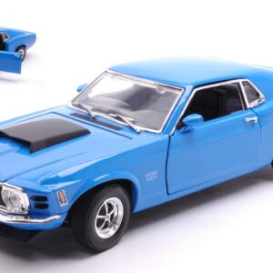Modellino auto scala 1:18 FORD MUSTANG BOSS 429 BLUE diecast modellismo statico