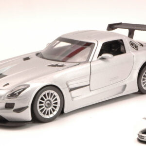 Modellino auto scala 1:24 MERCEDES SLS AMG GT3 SILVER diecast modellismo statico
