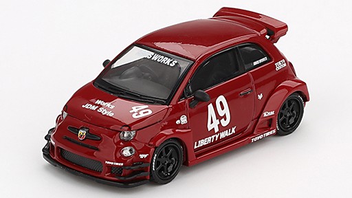 Modellino auto scala 1:64 Mini GT  FIAT ABARTH 595 LB-WORKS X ABAS WORKS 2024 RED 1:64 racing modellismo