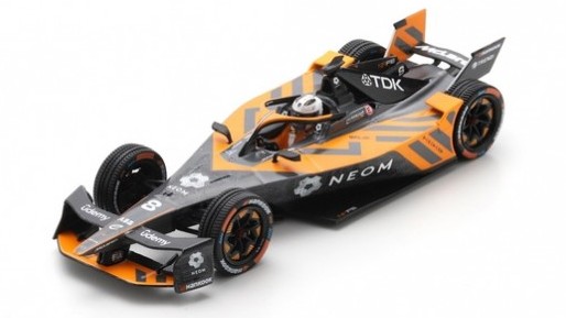 Modellino auto scala 1:43 Spark NEOM MCLAREN FORMULA E SAM BIRD racing modellismo