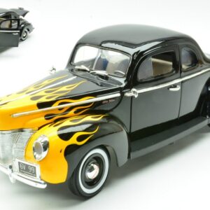 Modellino auto scala 1:18 FORD DELUXE COUPE 1940 YELLOW diecast modellismo statico