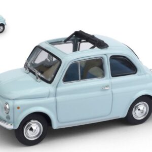 Modellino auto scala 1:43 Brumm  FIAT 500 F 1965-72 APERTA AZZURRO ACQUAMARINA diecast modellismo statico