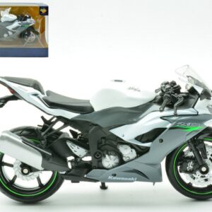 Modellino moto scala 1:12 KAWASAKI NINJA ZX 6R WHITE motorcycle modellismo