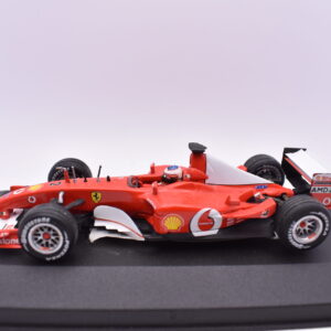 Modellino auto scala 1:43 FORMULA 1 F2002 barrichiello hotwheels diecast modellismo