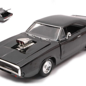 Modellino auto scala 1:24 DODGE CHARGER RT 1970 FAST & FURIOUS BLACK modellismo