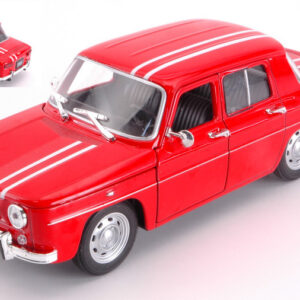 Modellino auto scala 1:24 RENAULT 8 GORDINI 1963 RED diecast modellismo statico