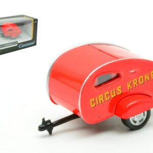 Modellino auto scala 1:43 camper roulotte RED diecast modellismo statico