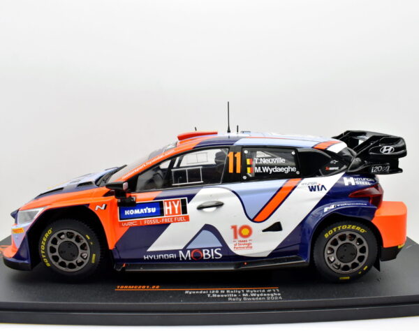 Modellino auto scala 1:18 hyundai i20 rally SWEDEN 2024 diecast modellismo da collezione