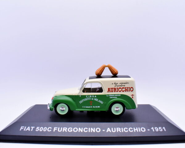 modellini furgone Fiat 500c auricchio veicoli pubblicitari d'epoca scala 1:43 da collezione