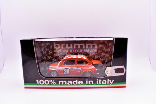 Modellino auto rally scala 1:43 Fiat 500 abarth 1000 Brumm diecast modellismo statico - Image 2