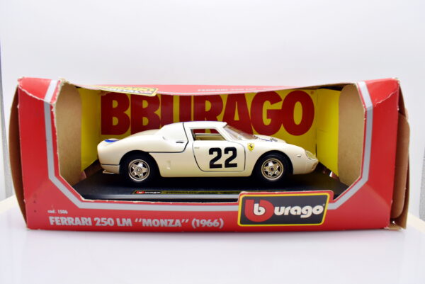 Modellino auto scala 1:24 Ferrari 250 LM monza diecast modellismo da collezione burago - Image 2