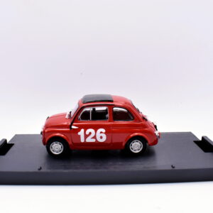 Modellino auto rally scala 1:43 Fiat 595 Abarth BRUMM modellismo statico