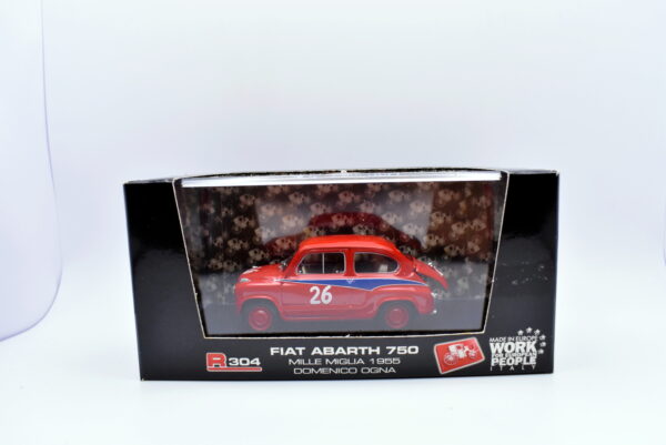 Modellino auto rally scala 1:43 Fiat 500 abarth 750 Brumm diecast modellismo statico - Image 2