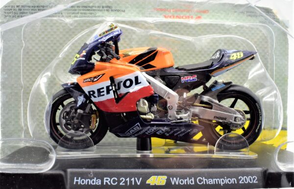 Modellini moto Valentino Rossi 1:18 Honda Rc 211V world champion 2002 gp motor bike