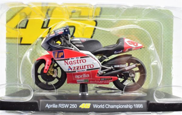 Modellini moto Valentino Rossi 1:18 Aprilia RSW 250 world championship 1998  gp motor bike