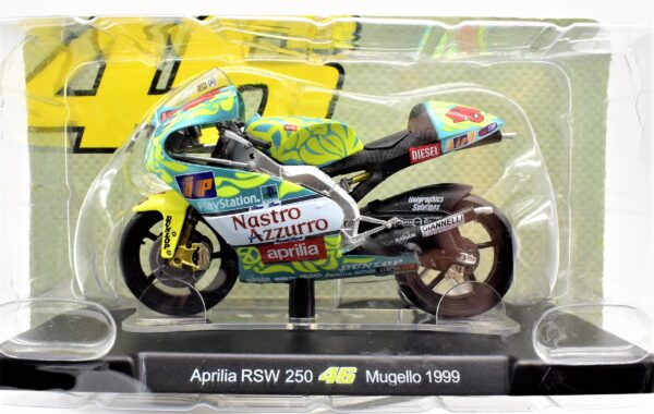 Modellini moto Valentino Rossi 1:18 Aprilia RSW 250 mugello 1999 gp motor bike