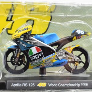 Modellini moto Valentino Rossi 1:18 Aprilia RS 125 world championship 1996 gp motor bike