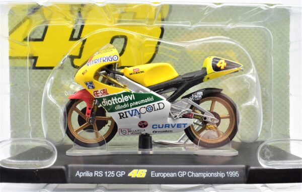 Modellini moto Valentino Rossi 1:18 Aprilia RS 125 GP european GP championship 1995 gp motor bike