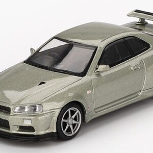 Modellino auto scala 1:64 NISSAN SKYLINE GT-R (R34) VSPECII NÜR 2002 MILLENIUM JADE modellismo