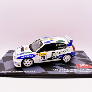modellino auto rally scala 1:43 toyota corolla WRC collezione modellismo