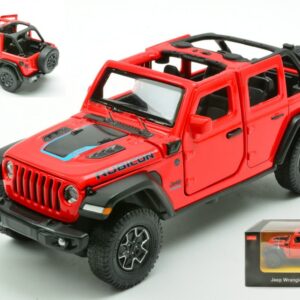 Modellino auto scala 1:32 JEEP WRANGLER RUBICON 4xe RED diecast modellismo statico