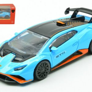 Modellino auto scala 1:32 LAMBORGHINI HURACAN STO BLUE diecast modellismo statico