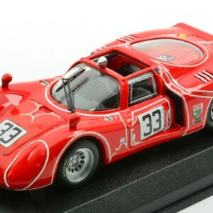 Modellino auto scala 1:43 Best Model  ALFA ROMEO 33.2 N.33 6 H WATKINS GLEN 1968 KWECH-MARTINO racing modellismo