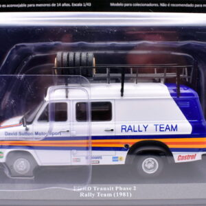 modellino auto rally scala 1:43 FORD transit phase 2 rally team collezione