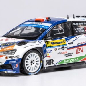 Modellino auto scala 1:43 Ixo SKODA FABIA RALLY BARUM 2023 WAGNER-WINTER modellismo